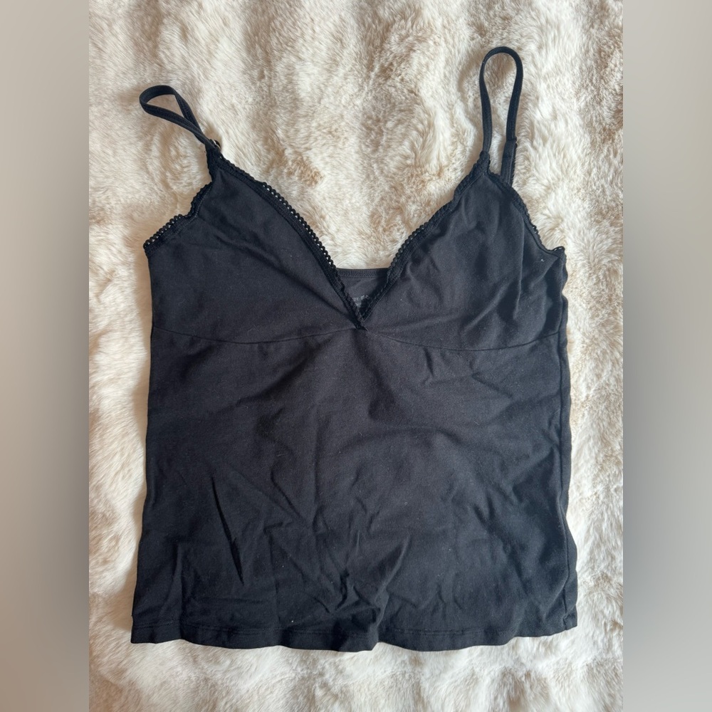 Brandy Melville Black Lace Trim Cami